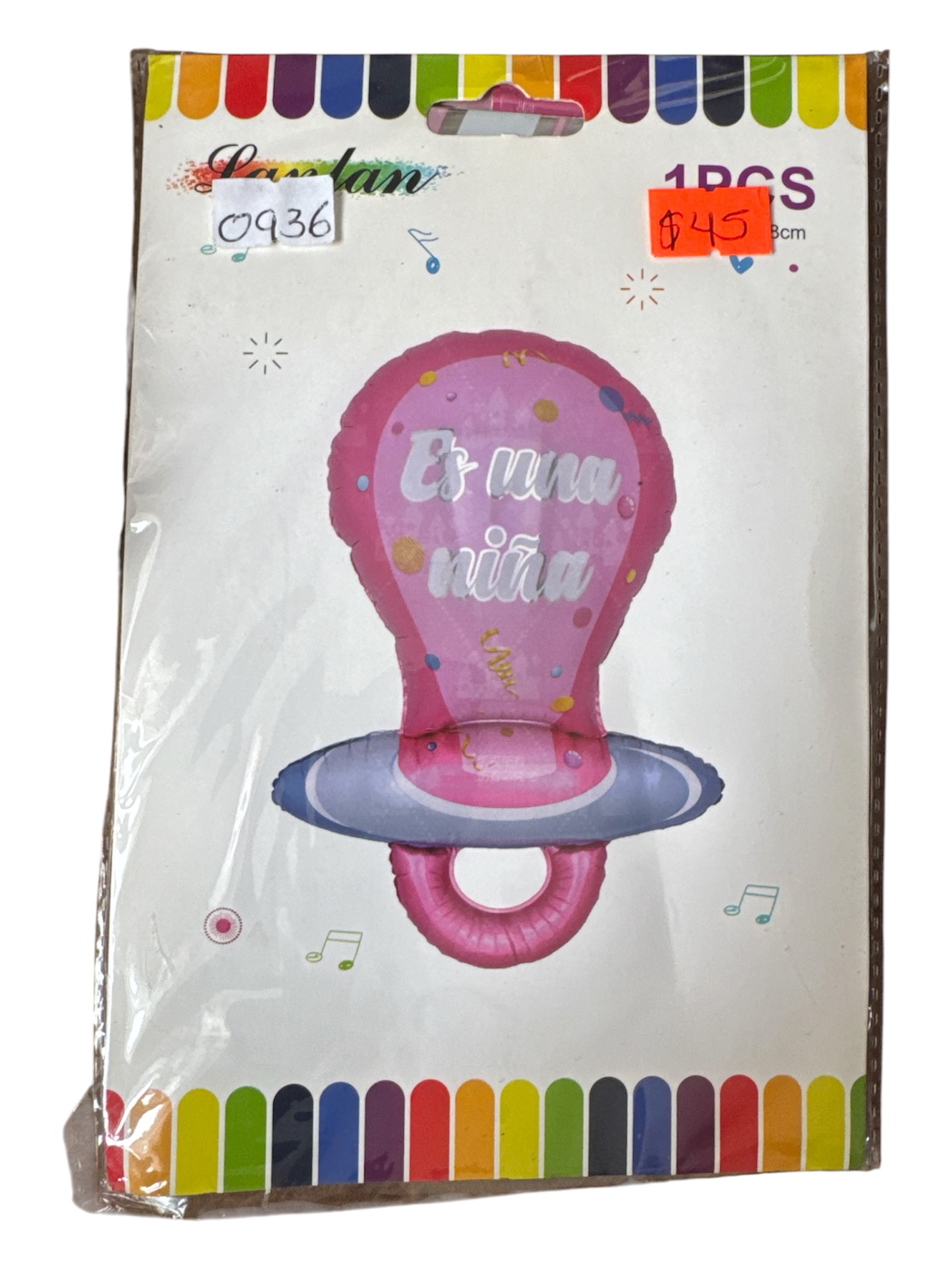 Globo Es Una Niña chupete 1 pz